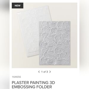 Stampin Up Plaster Painting 3D Embossing Folder NWT